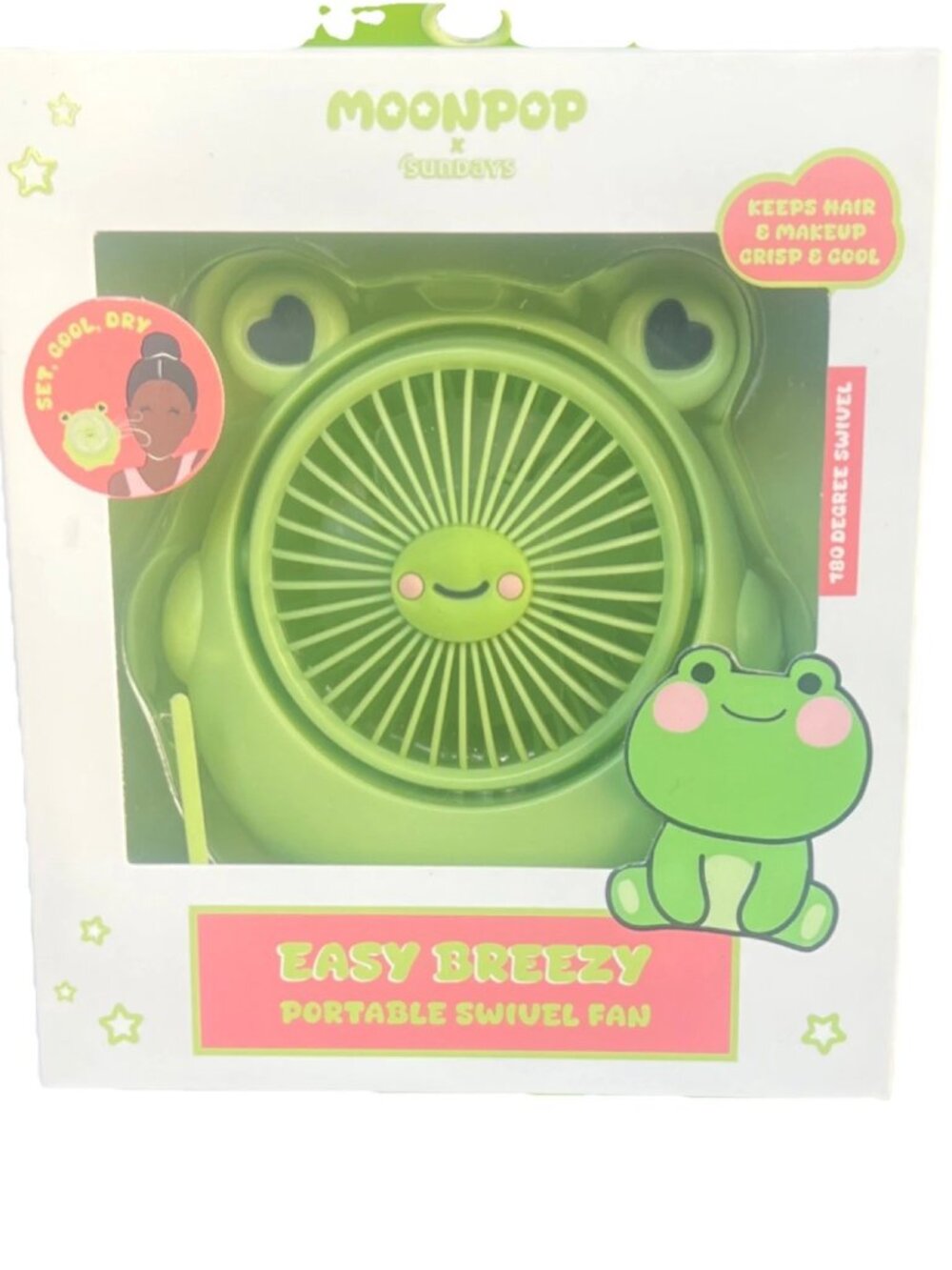 Mini Swivel Fan USB Rechargeable 3 Speeds NWT